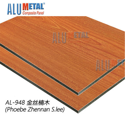 AA5005 फायर रेटेड एसीपी शीट्स डेकोरेटिव 1220mm एल्युमिनियम कम्पोजिट पैनल वुड फिनिश 8MM
