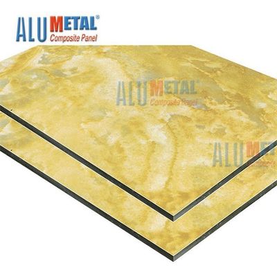 Nacreous Crossbond मार्बल एल्युमिनियम कम्पोजिट पैनल 0.05mm 5800mm एंटी स्टेटिक