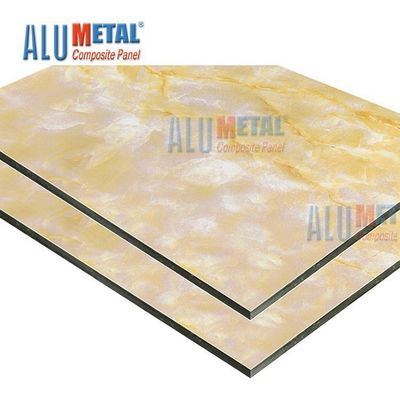 Nacreous Crossbond मार्बल एल्युमिनियम कम्पोजिट पैनल 0.05mm 5800mm एंटी स्टेटिक